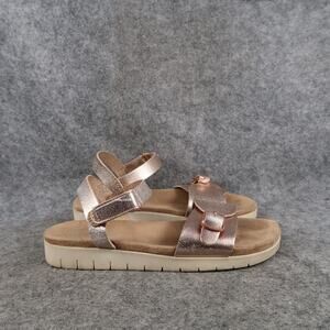 Cat & Jack Shoes Kids 13 Sandals Fashion Metallic Hook N Loop Ankle Strap Girls